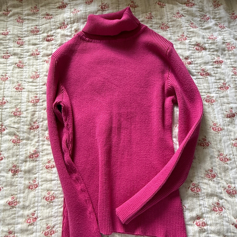 Pink Turtleneck Sweater Size L
